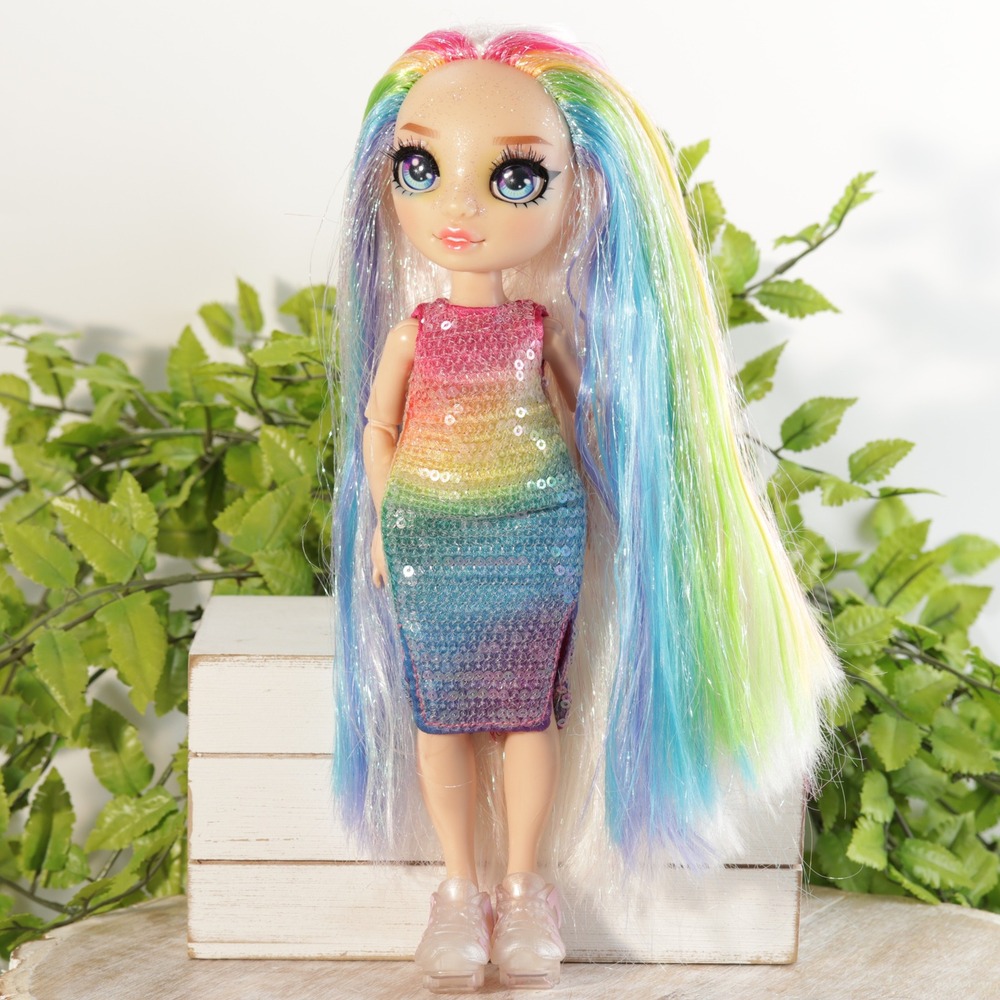 Rainbow High Amaya Raine Fashion Doll Rainbow Hair Sequin Dress Series 2